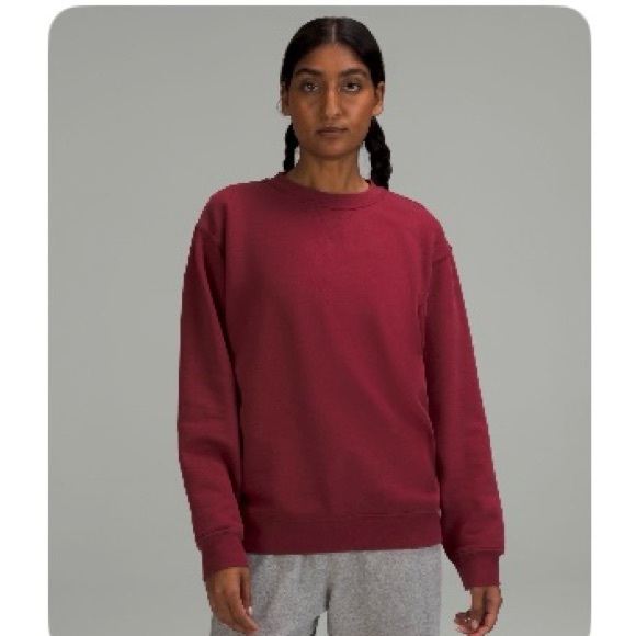 lululemon athletica Tops - Lululemon All Yours Crew Fleece - Size 14 Mulled Wine